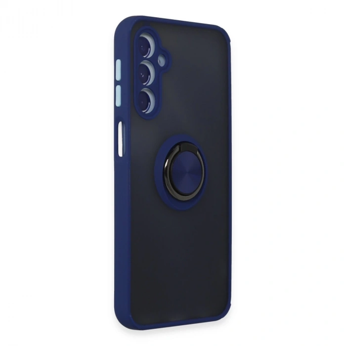 Samsung Galaxy M34 5g Kılıf Montreal Yüzüklü Silikon Kapak - Lacivert