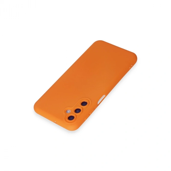 Samsung Galaxy M34 5g Kılıf Nano İçi Kadife Silikon - Turuncu