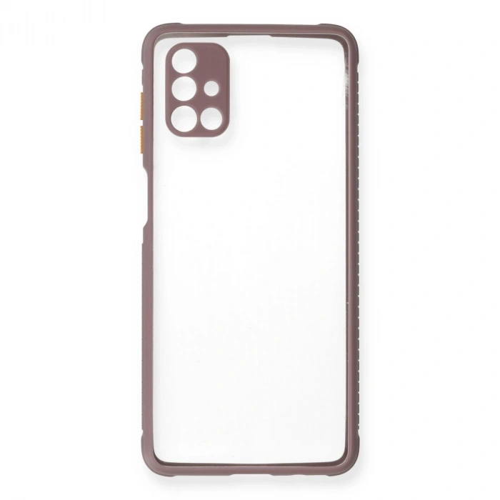 Samsung Galaxy M51 Kılıf Miami Şeffaf Silikon - Açık Mor