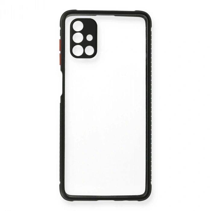 Samsung Galaxy M51 Kılıf Miami Şeffaf Silikon - Siyah