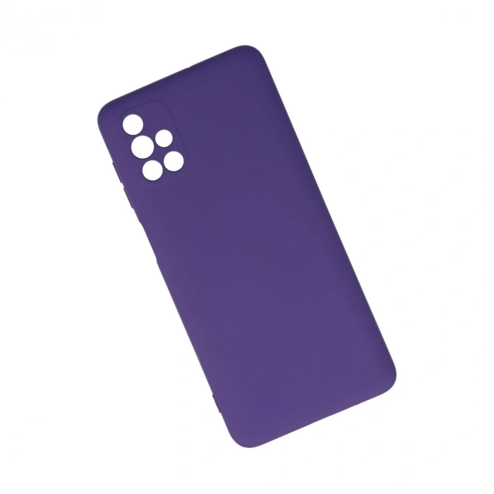 Samsung Galaxy M51 Kılıf Nano İçi Kadife Silikon - Mor