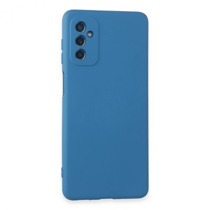 Samsung Galaxy M52 5g Kılıf Nano İçi Kadife Silikon - Mavi