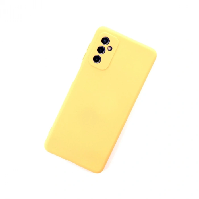 Samsung Galaxy M52 5g Kılıf Nano İçi Kadife Silikon - Sarı