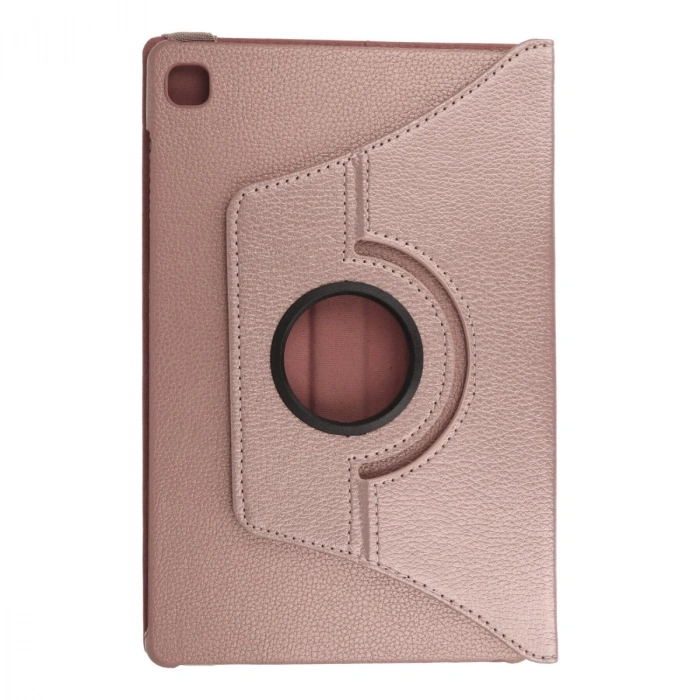 Samsung Galaxy P610 Tab S6 Lite 10.4 Kılıf 360 Tablet Deri Kılıf - Rose Gold