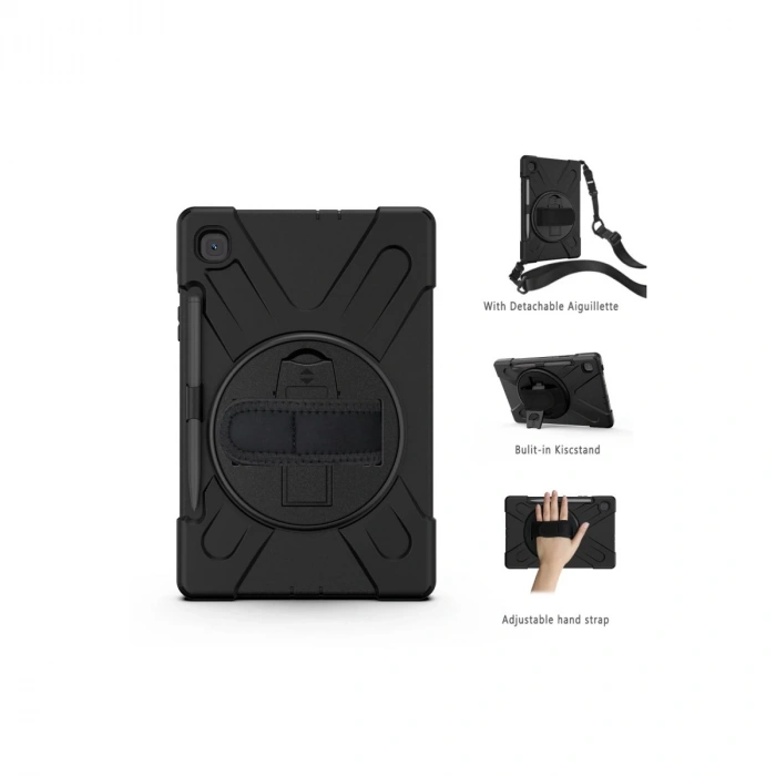 Samsung Galaxy P610 Tab S6 Lite 10.4 Kılıf Amazing Tablet Kapak - Siyah