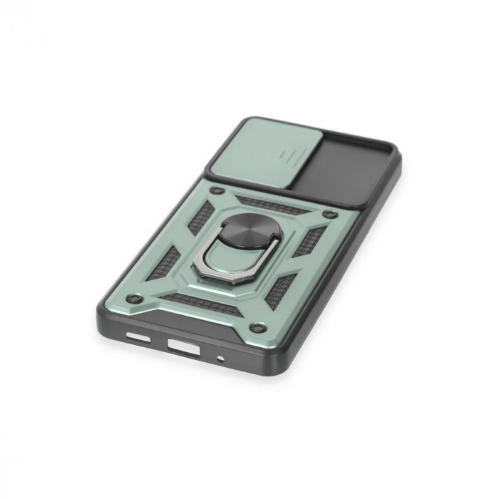 Samsung Galaxy S20 Fe Kılıf Pars Lens Yüzüklü Silikon - Yeşil