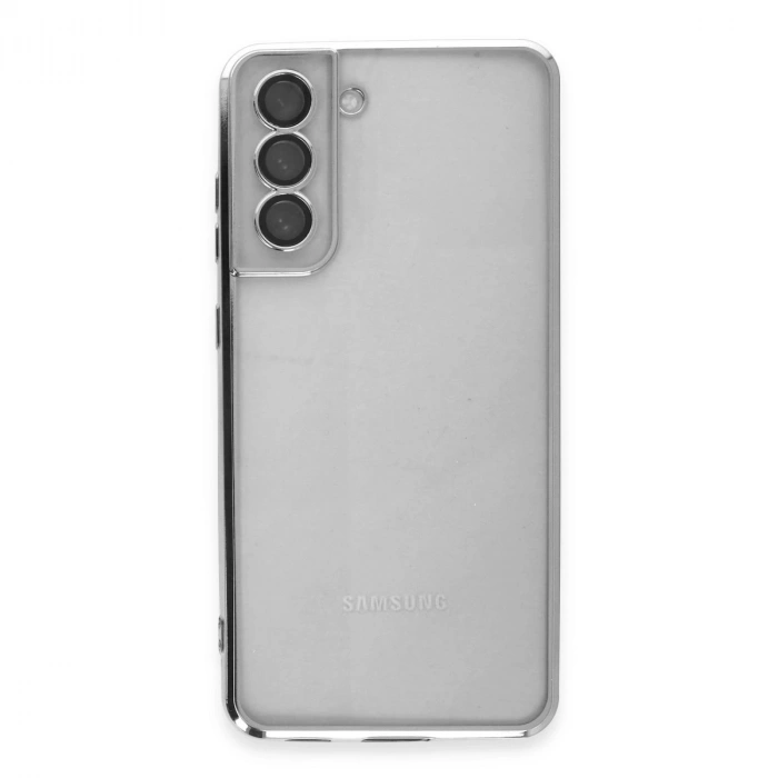 Samsung Galaxy S21 Fe Kılıf Razer Lensli Silikon - Gümüş