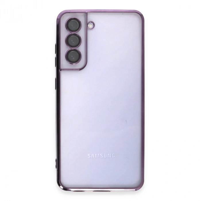 Samsung Galaxy S21 Fe Kılıf Razer Lensli Silikon - Mor