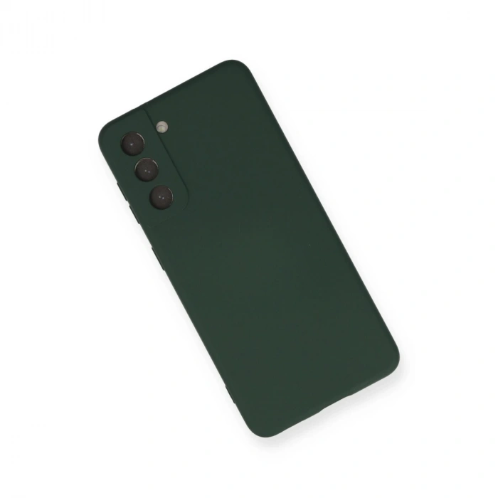 Samsung Galaxy S21 Kılıf Nano İçi Kadife Silikon - Koyu Yeşil