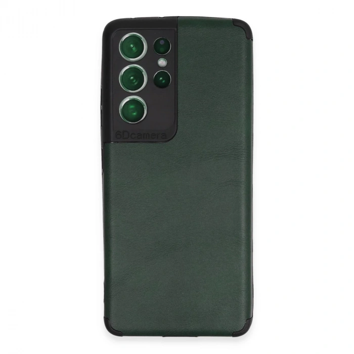 Samsung Galaxy S21 Ultra Kılıf Loop Deri Silikon - Yeşil