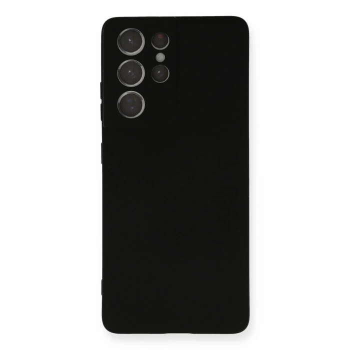 Samsung Galaxy S21 Ultra Kılıf Nano İçi Kadife Silikon - Siyah