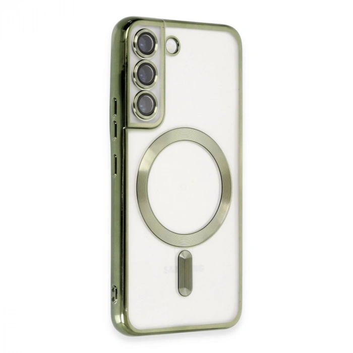 Samsung Galaxy S22 Kılıf Kross Magneticsafe Kapak - Koyu Yeşil