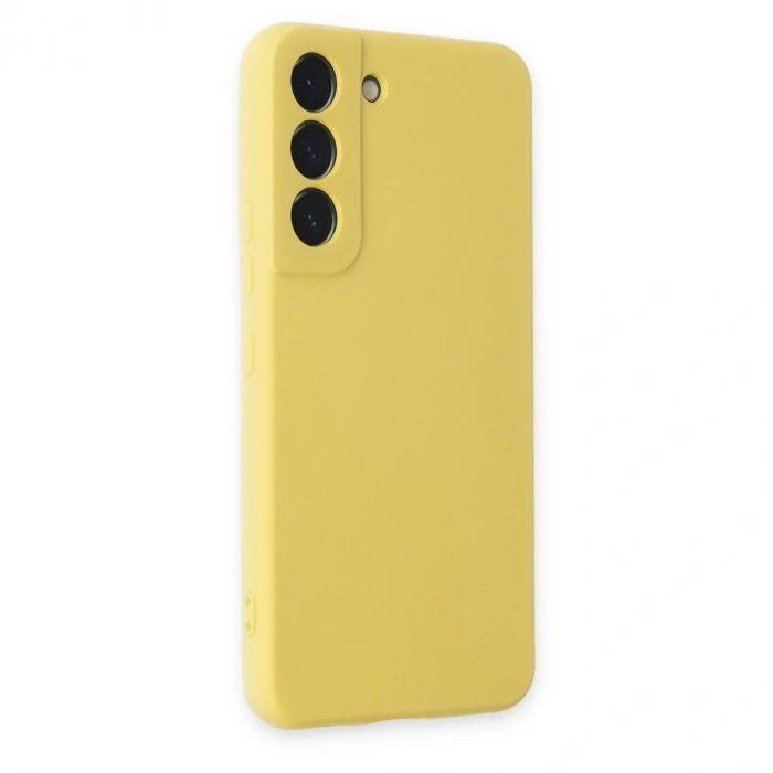 Samsung Galaxy S22 Kılıf Nano İçi Kadife Silikon - Sarı