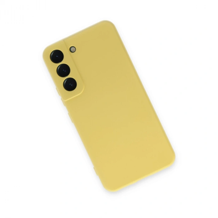 Samsung Galaxy S22 Kılıf Nano İçi Kadife Silikon - Sarı