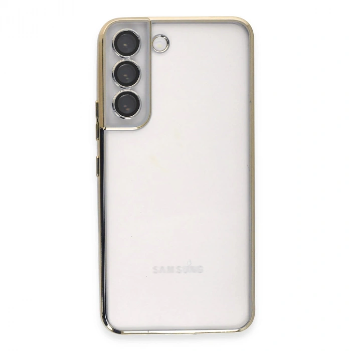 Samsung Galaxy S22 Kılıf Razer Lensli Silikon - Gold