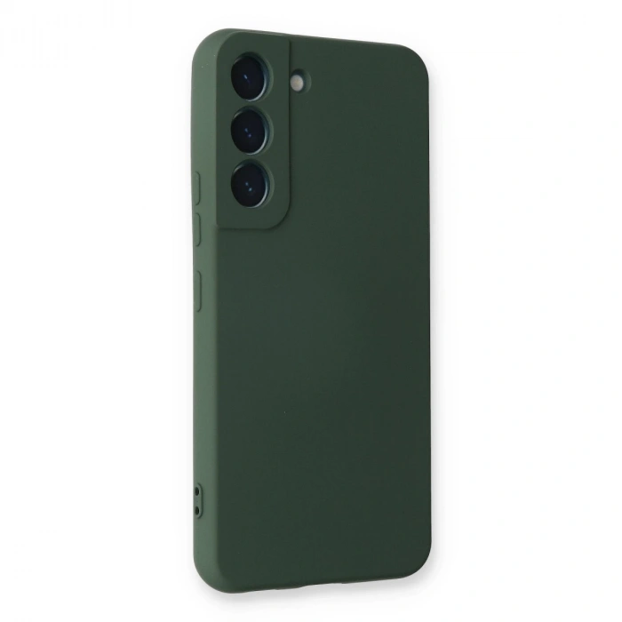 Samsung Galaxy S22 Plus Kılıf Nano İçi Kadife Silikon - Koyu Yeşil