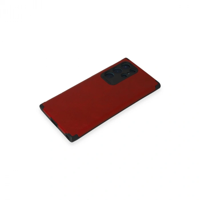 Samsung Galaxy S22 Ultra Kılıf Loop Deri Silikon - Kırmızı