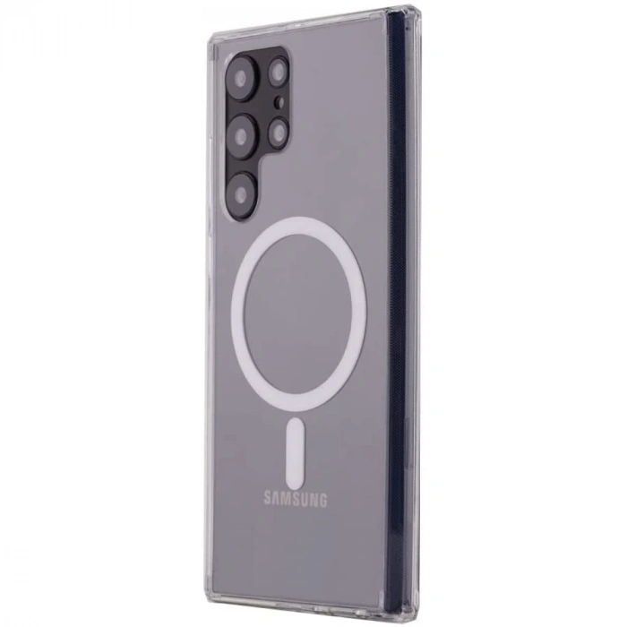 Samsung Galaxy S22 Ultra Kılıf Magneticsafe Şeffaf Silikon - Şeffaf