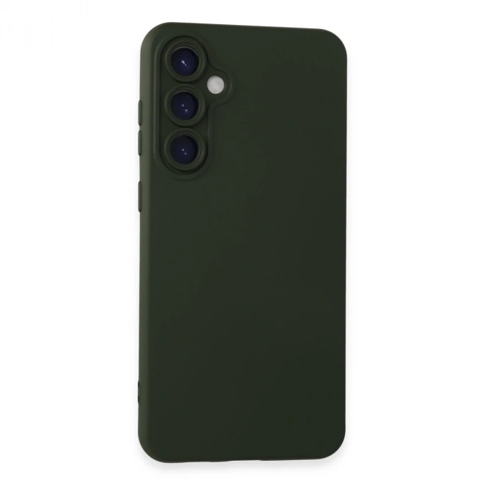 Samsung Galaxy S23 Fe Kılıf Nano İçi Kadife Silikon - Koyu Yeşil