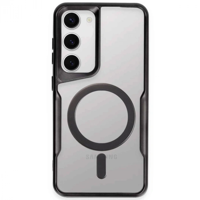 Samsung Galaxy S23 Kılıf Boyi Magsafe Silikon Kapak - Siyah