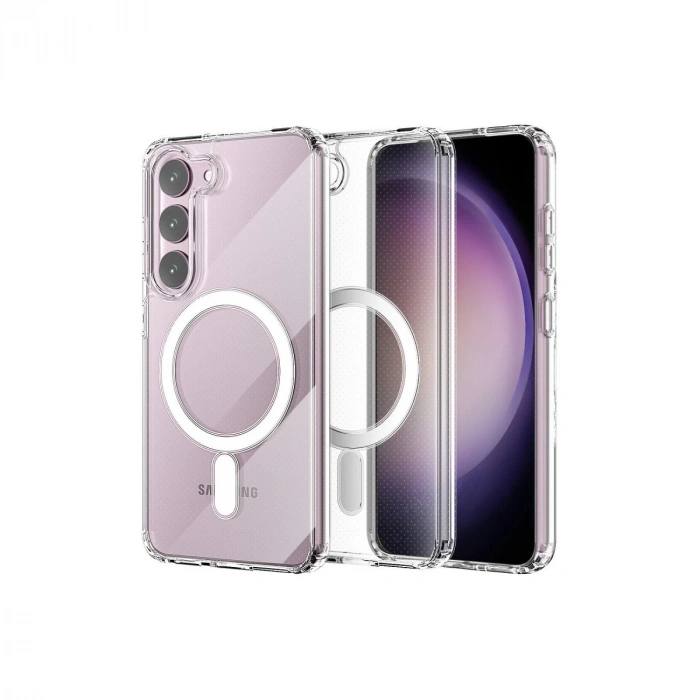 Samsung Galaxy S23 Plus Kılıf Magneticsafe Şeffaf Silikon - Şeffaf