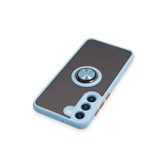 Samsung Galaxy S23 Plus Kılıf Montreal Yüzüklü Silikon Kapak - Buz Mavi