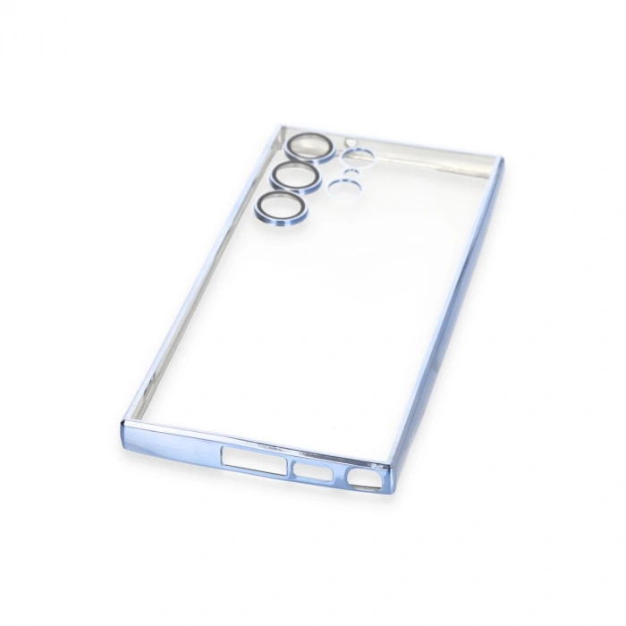 Samsung Galaxy S23 Ultra Kılıf Razer Lensli Silikon - Açık Mavi