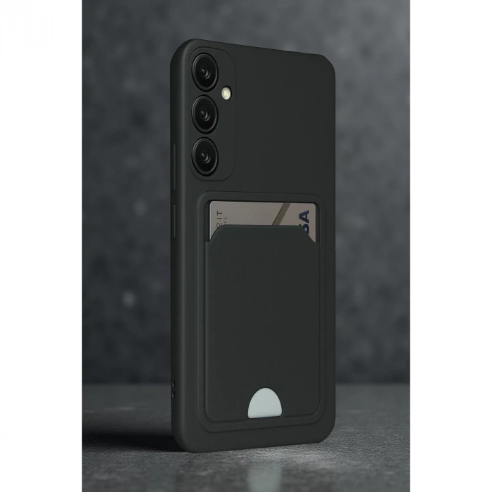 Samsung Galaxy S24 Fe Kılıf Kelvin Kartvizitli Silikon - Siyah