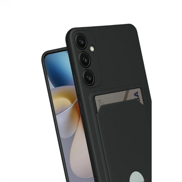 Samsung Galaxy S24 Fe Kılıf Kelvin Kartvizitli Silikon - Siyah