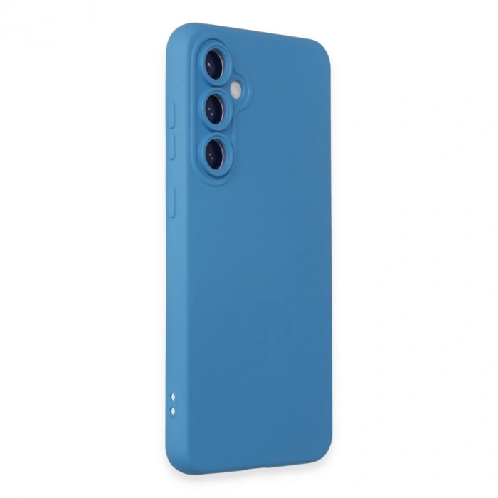 Samsung Galaxy S24 Kılıf Nano İçi Kadife Silikon - Mavi