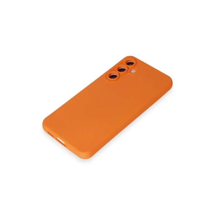 Samsung Galaxy S24 Kılıf Nano İçi Kadife Silikon - Turuncu