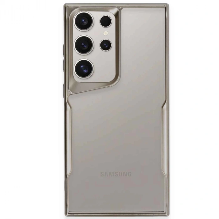 Samsung Galaxy S24 Ultra Kılıf Boyi Silikon Kapak - Titan Gri
