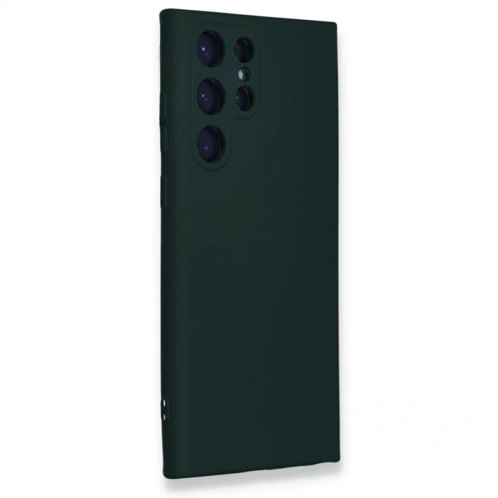 Samsung Galaxy S24 Ultra Kılıf Nano İçi Kadife Silikon - Koyu Yeşil