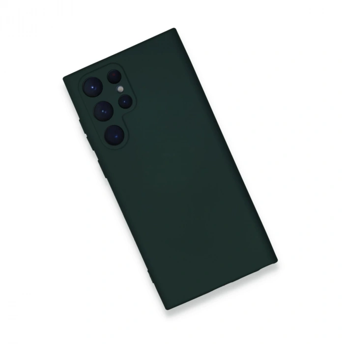 Samsung Galaxy S24 Ultra Kılıf Nano İçi Kadife Silikon - Koyu Yeşil
