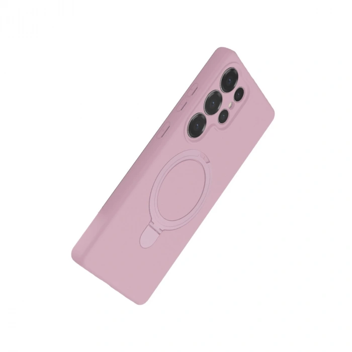 Samsung Galaxy S24 Ultra Regal Magsafe Standlı Kapak - Açık Pembe