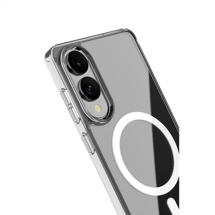 Samsung Galaxy S25 Edge Kılıf Magneticsafe Şeffaf Silikon - Şeffaf