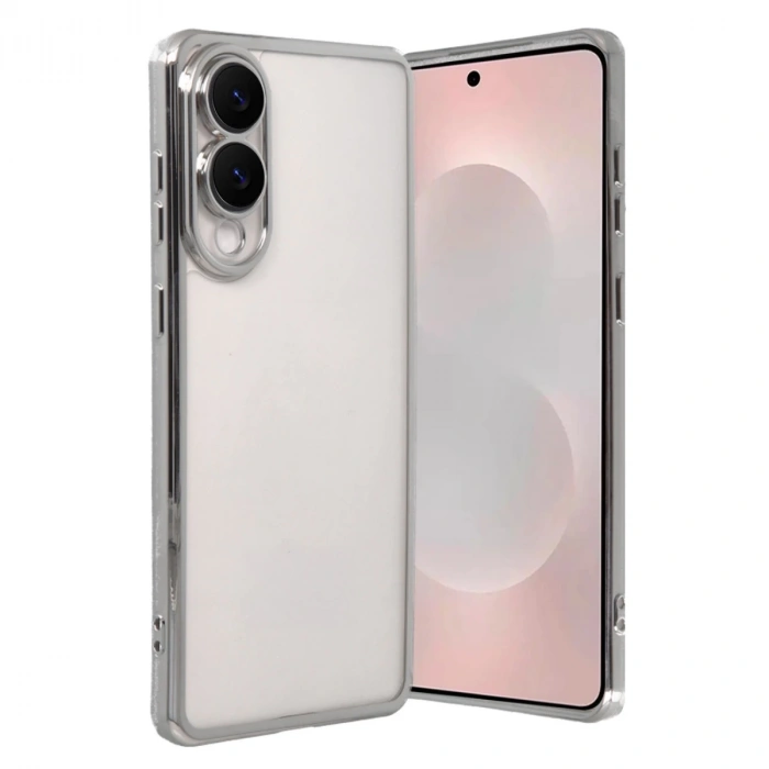 Samsung Galaxy S25 Edge Razer Lensli Silikon - Gümüş