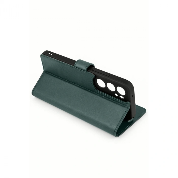 Samsung Galaxy S25 Edge Trend S Plus Kapaklı Kılıf - Koyu Yeşil