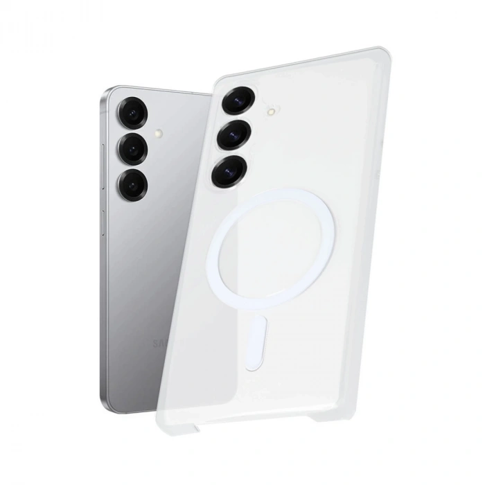 Samsung Galaxy S25 Kılıf Pc Zara Magsafe Şeffaf Kılıf - Şeffaf