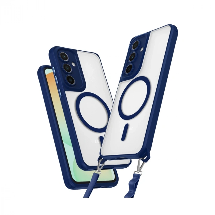 Samsung Galaxy S25 Plus Kılıf Enka Magsafe Silikon Kılıf - Lacivert