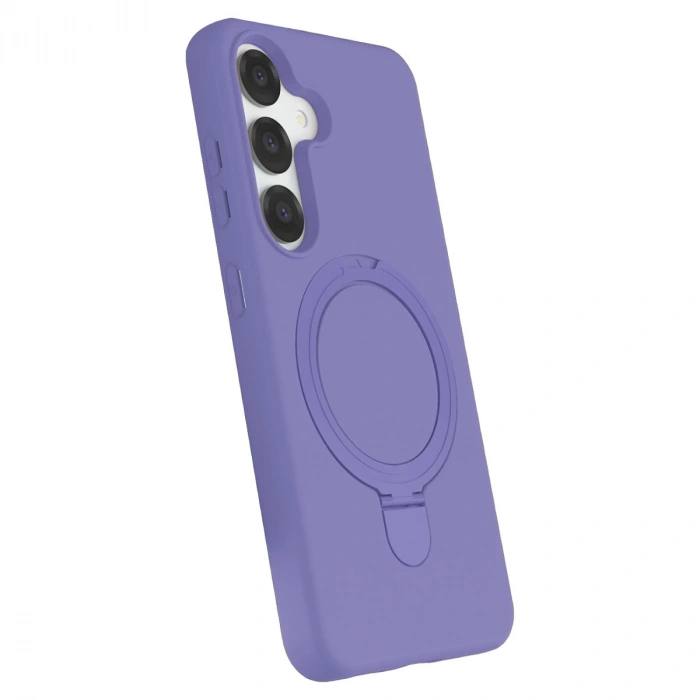 Samsung Galaxy S25 Regal Magsafe Standlı Kapak - Lila
