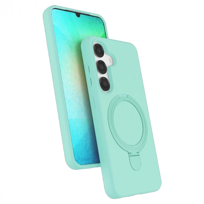 Samsung Galaxy S25 Regal Magsafe Standlı Kapak - Su Yeşili