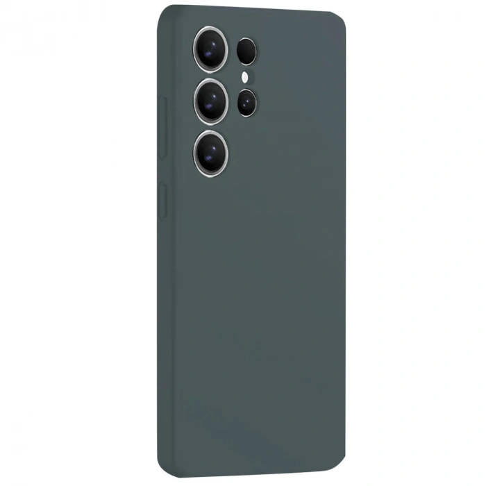 Samsung Galaxy S25 Ultra Kılıf Nano İçi Kadife Silikon - Koyu Yeşil