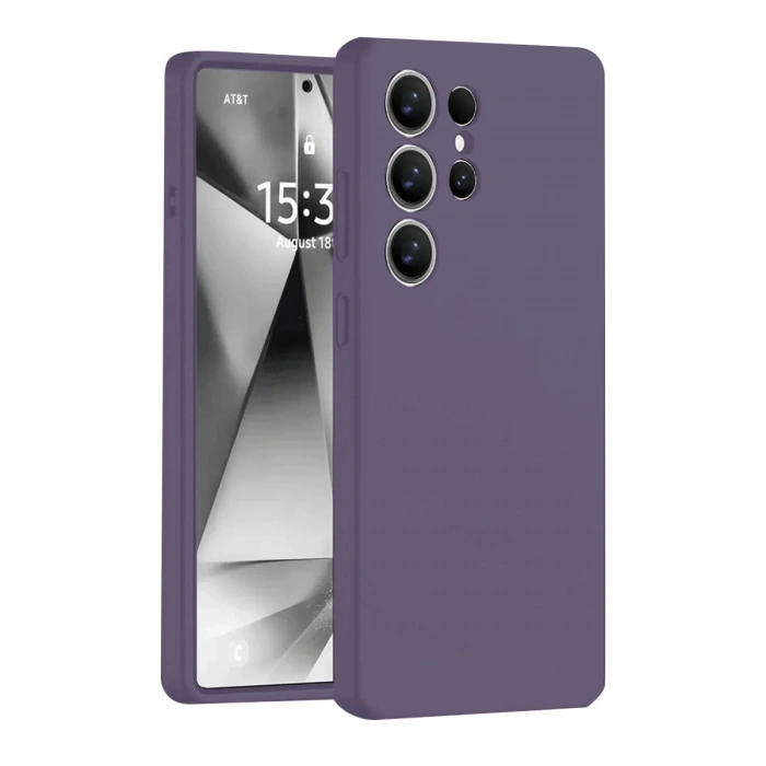 Samsung Galaxy S25 Ultra Kılıf Nano İçi Kadife Silikon - Mor