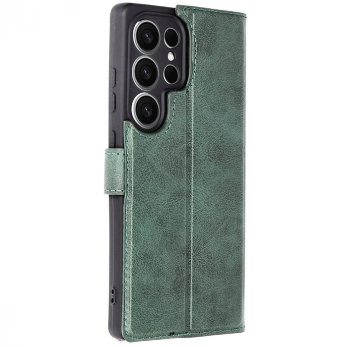 Samsung Galaxy S25 Ultra Kılıf Trend S Plus Kapaklı Kılıf - Yeşil