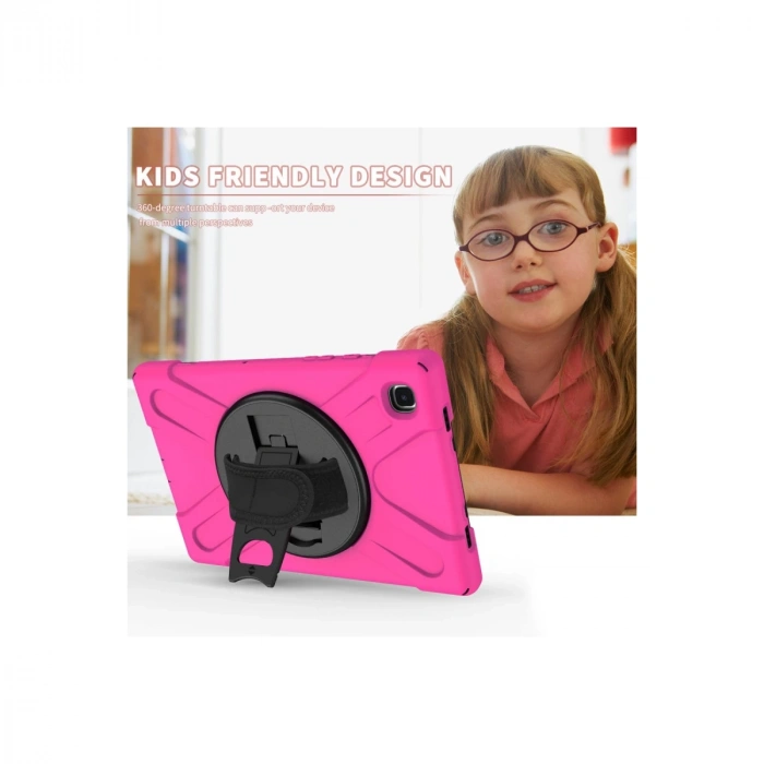 Samsung Galaxy T220 Tab A7 Lite 8.7 Kılıf Amazing Tablet Kapak - Pembe