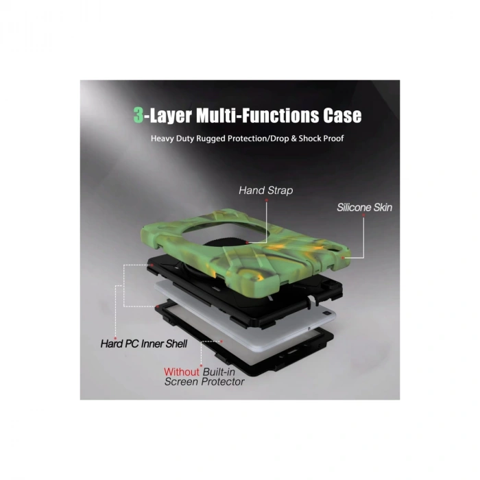 Samsung Galaxy T290 Tab A 8 Kılıf Amazing Tablet Kapak - Kamuflaj