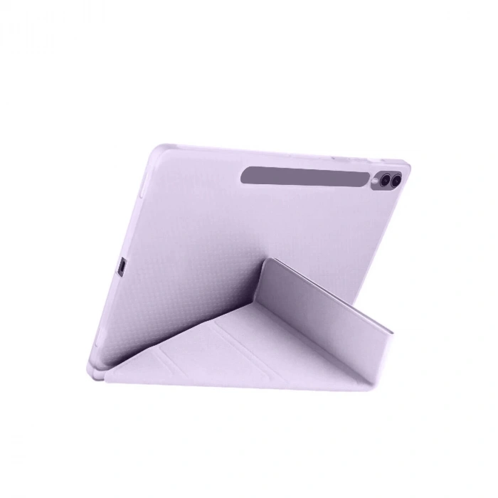 Samsung Galaxy X610 Tab S9 Fe Plus 12.4 Kılıf Kalemlikli Mars Tablet Kılıfı - Lila