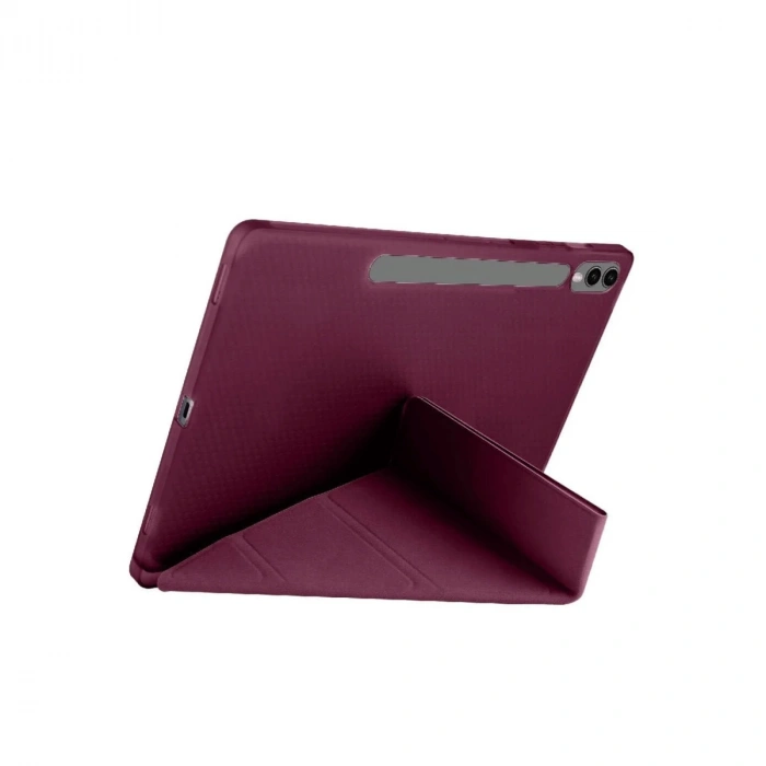 Samsung Galaxy X610 Tab S9 Fe Plus 12.4 Kılıf Kalemlikli Mars Tablet Kılıfı - Mürdüm