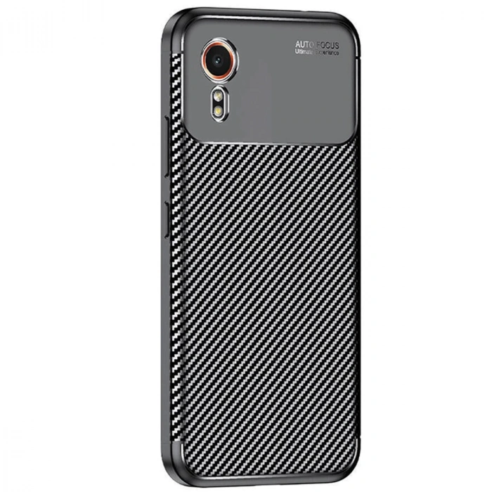 Samsung Galaxy Xcover 7 Kılıf Auto Focus Karbon Kapak - Siyah